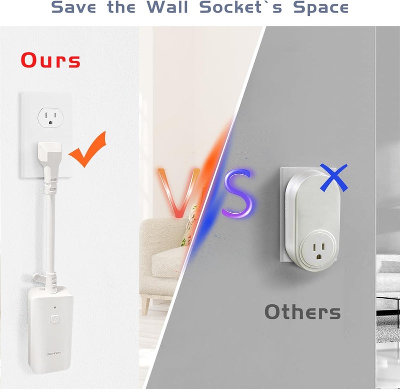 DIGITEN Wireless Thermostat Outlet Temperature Controlled Outlet with Power Cord for Heating and Cooling, Remote Control Plug in Thermostat 1800w for Space Heater, Fan, AC - Image 4